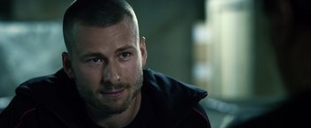 Movie still from “The Expendables 3” (2014), directed by Patrick Hughes – Close Up shot, Over the shoulder angle