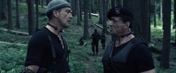 Movie still from “The Expendables 3” (2014), directed by Patrick Hughes – Close Up shot, Over the shoulder angle