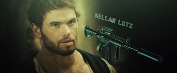 Movie still from “The Expendables 3” (2014), directed by Patrick Hughes – Close Up shot, Low angle