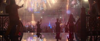 Movie still from “The Gray Man” (2022), directed by Joe Russo – Extreme Wide shot, Low angle