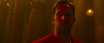 Movie still from “The Gray Man” (2022), directed by Joe Russo – Close Up shot, Low angle