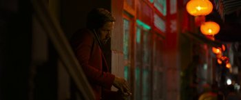 Movie still from “The Gray Man” (2022), directed by Joe Russo – Medium shot, Low angle