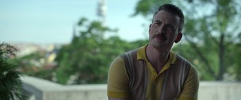 Movie still from “The Gray Man” (2022), directed by Joe Russo – Close Up shot, Over the shoulder angle