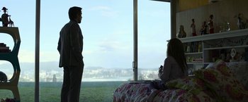 Movie still from “The Gray Man” (2022), directed by Joe Russo – Wide shot, Over the shoulder angle