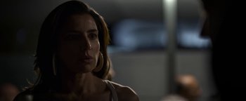 Movie still from “The Hand of God” (2021), directed by Paolo Sorrentino – A person with a nose ring; Close Up shot, Low angle