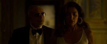 Movie still from “The Hand of God” (2021), directed by Paolo Sorrentino – A man and a woman standing next to each other; Close Up shot, Low angle