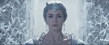 Movie still from “The Huntsman: Winter's War” (2016), directed by Cedric Nicolas-Troyan – A person wearing a crown; Close Up shot, Low angle