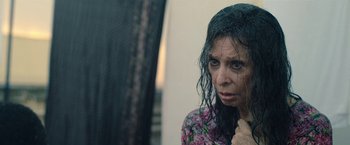 Movie still from “The Life Ahead” (2020), directed by Edoardo Ponti – An older woman is looking into a mirror; Close Up shot, High angle