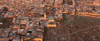 Movie still from “The Old Guard” (2020), directed by Gina Prince-Bythewood – Extreme Wide shot, High angle