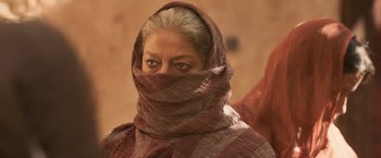 Movie still from “The Old Guard” (2020), directed by Gina Prince-Bythewood – Close Up shot, Low angle