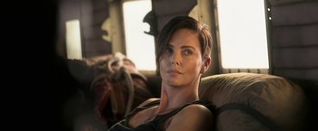 Movie still from “The Old Guard” (2020), directed by Gina Prince-Bythewood – Close Up shot, Low angle