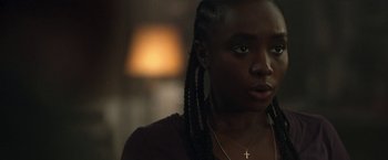 Movie still from “The Old Guard” (2020), directed by Gina Prince-Bythewood – Close Up shot, Over the shoulder angle