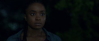 Movie still from “The Old Guard” (2020), directed by Gina Prince-Bythewood – Close Up shot, Over the shoulder angle