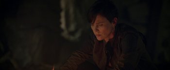 Movie still from “The Old Guard” (2020), directed by Gina Prince-Bythewood – Close Up shot, Over the shoulder angle