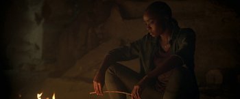 Movie still from “The Old Guard” (2020), directed by Gina Prince-Bythewood – Medium shot, Over the shoulder angle