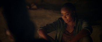 Movie still from “The Old Guard” (2020), directed by Gina Prince-Bythewood – Close Up shot, Over the shoulder angle