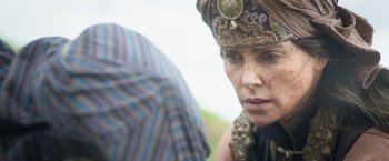 Movie still from “The Old Guard” (2020), directed by Gina Prince-Bythewood – Close Up shot, Over the shoulder angle