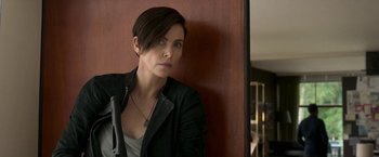 Movie still from “The Old Guard” (2020), directed by Gina Prince-Bythewood – Close Up shot, Over the shoulder angle