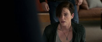 Movie still from “The Old Guard” (2020), directed by Gina Prince-Bythewood – Close Up shot, Over the shoulder angle