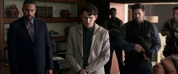 Movie still from “The Old Guard” (2020), directed by Gina Prince-Bythewood – Medium shot, Over the shoulder angle