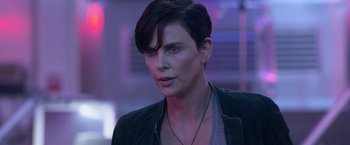 Movie still from “The Old Guard” (2020), directed by Gina Prince-Bythewood – Close Up shot, High angle