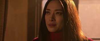 Movie still from “The Old Guard” (2020), directed by Gina Prince-Bythewood – Close Up shot, Over the shoulder angle