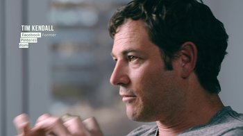 Movie still from “The Social Dilemma” (2020), directed by Jeff Orlowski-Yang – A man's face as he looks off into the distance; Close Up shot, Low angle