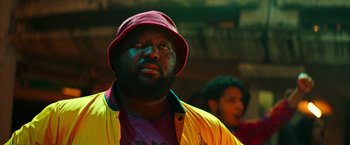 Movie still from “The Takedown” (2022), directed by Louis Leterrier – Close Up shot, Low angle