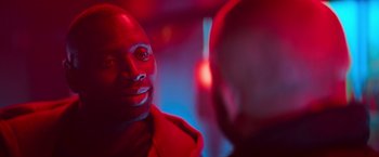 Movie still from “The Takedown” (2022), directed by Louis Leterrier – Close Up shot, Over the shoulder angle
