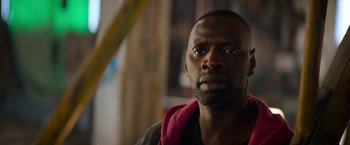 Movie still from “The Takedown” (2022), directed by Louis Leterrier – Close Up shot, Low angle