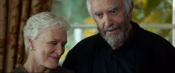 Movie still from “The Wife” (2017), directed by Björn Runge – Close Up shot, Over the shoulder angle