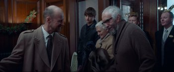 Movie still from “The Wife” (2017), directed by Björn Runge – Medium shot, Over the shoulder angle