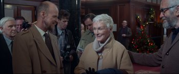 Movie still from “The Wife” (2017), directed by Björn Runge – Medium shot, Over the shoulder angle