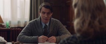 Movie still from “The Wife” (2017), directed by Björn Runge – Close Up shot, Over the shoulder angle