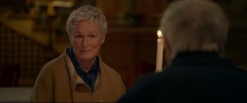 Movie still from “The Wife” (2017), directed by Björn Runge – Close Up shot, Over the shoulder angle