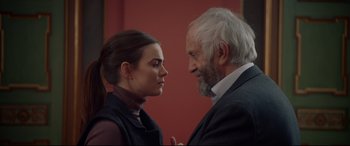 Movie still from “The Wife” (2017), directed by Björn Runge – Close Up shot, Over the shoulder angle