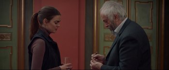 Movie still from “The Wife” (2017), directed by Björn Runge – Medium shot, Over the shoulder angle