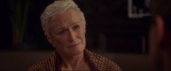 Movie still from “The Wife” (2017), directed by Björn Runge – Close Up shot, Over the shoulder angle