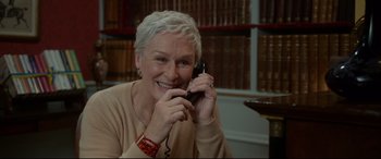 Movie still from “The Wife” (2017), directed by Björn Runge – Close Up shot, High angle