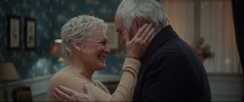 Movie still from “The Wife” (2017), directed by Björn Runge – Close Up shot, Over the shoulder angle