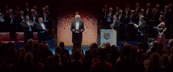 Movie still from “The Wife” (2017), directed by Björn Runge – Wide shot, High angle