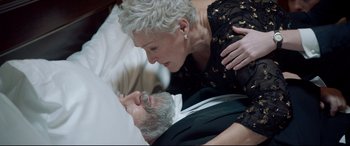 Movie still from “The Wife” (2017), directed by Björn Runge – Medium shot, Overhead angle