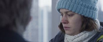 Movie still from “Room” (2015), directed by Lenny Abrahamson – A person wearing a hat; Close Up shot, Over the shoulder angle