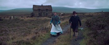 Movie still from “The Wonder” (2022), directed by Sebastián Lelio – Wide shot, Low angle