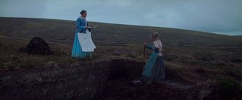 Movie still from “The Wonder” (2022), directed by Sebastián Lelio – Wide shot, Overhead angle