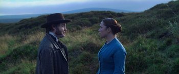 Movie still from “The Wonder” (2022), directed by Sebastián Lelio – Medium shot, Over the shoulder angle