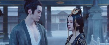 Movie still from “The Yin-Yang Master: Dream of Eternity” (2020), directed by Jingming Guo – Medium shot, Low angle