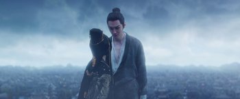 Movie still from “The Yin-Yang Master: Dream of Eternity” (2020), directed by Jingming Guo – Medium shot, Low angle