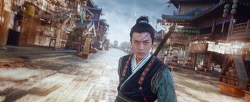 Movie still from “The Yin-Yang Master: Dream of Eternity” (2020), directed by Jingming Guo – Medium shot, Low angle