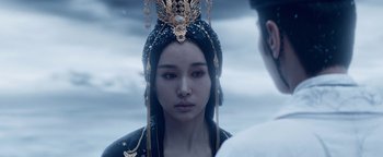 Movie still from “The Yin-Yang Master: Dream of Eternity” (2020), directed by Jingming Guo – Close Up shot, Over the shoulder angle